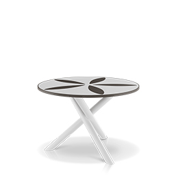 Sand Dollar Side Table 48" Tex White - White And Black Duraboard sand dollar side table 48" tex white - white and black duraboard
